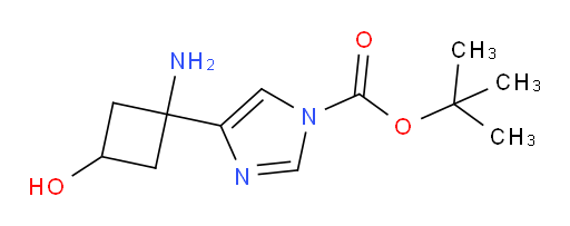 tert-butyl 4-(1-amino-3-hydroxycyclobutyl)-1H-imidazole-1-carboxylate