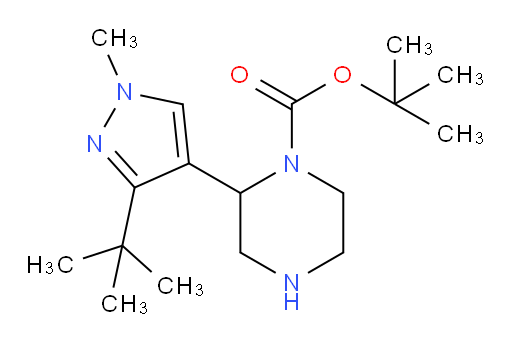 tert-butyl 2-(3-tert-butyl-1-methyl-1H-pyrazol-4-yl)piperazine-1-carboxylate
