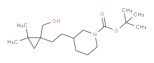 tert-butyl 3-{2-[1-(hydroxymethyl)-2,2-dimethylcyclopropyl]ethyl}piperidine-1-carboxylate