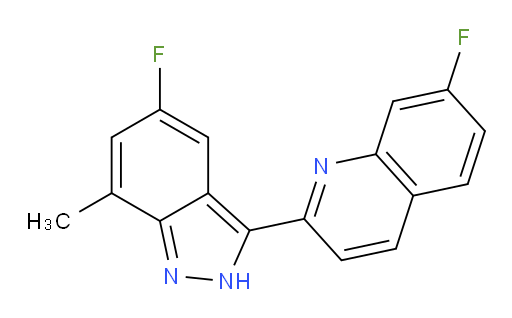 7-fluoro-2-(5-fluoro-7-methyl-2H-indazol-3-yl)quinoline