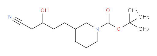 tert-butyl 3-(4-cyano-3-hydroxybutyl)piperidine-1-carboxylate