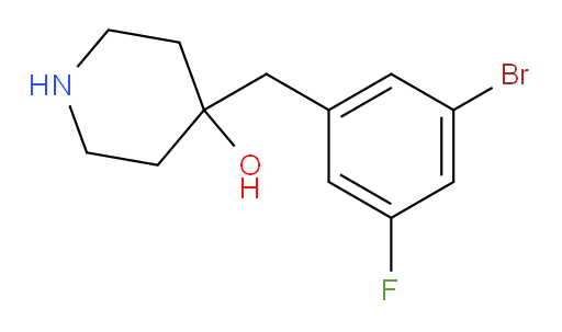 4-[(3-bromo-5-fluorophenyl)methyl]piperidin-4-ol