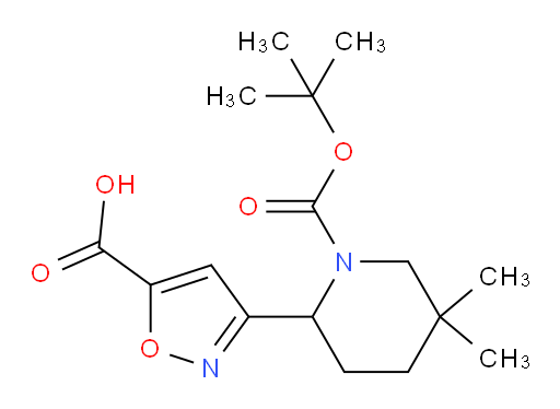 3-{1-[(tert-butoxy)carbonyl]-5,5-dimethylpiperidin-2-yl}-1,2-oxazole-5-carboxylic acid