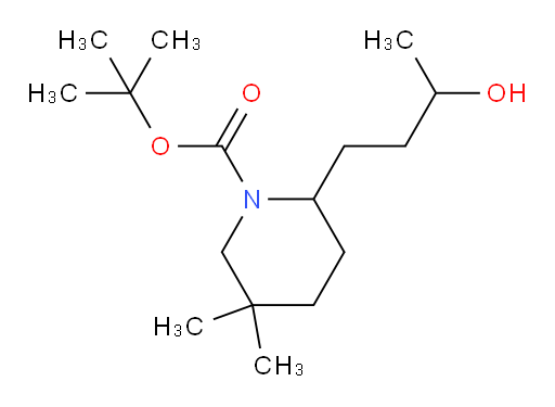 tert-butyl 2-(3-hydroxybutyl)-5,5-dimethylpiperidine-1-carboxylate
