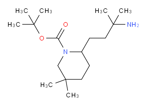 tert-butyl 2-(3-amino-3-methylbutyl)-5,5-dimethylpiperidine-1-carboxylate