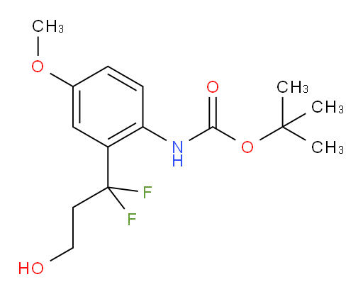 tert-butyl N-[2-(1,1-difluoro-3-hydroxypropyl)-4-methoxyphenyl]carbamate