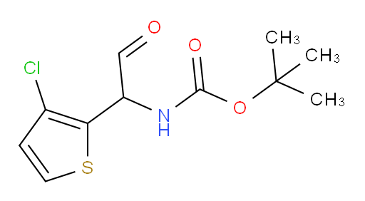 tert-butyl N-[1-(3-chlorothiophen-2-yl)-2-oxoethyl]carbamate