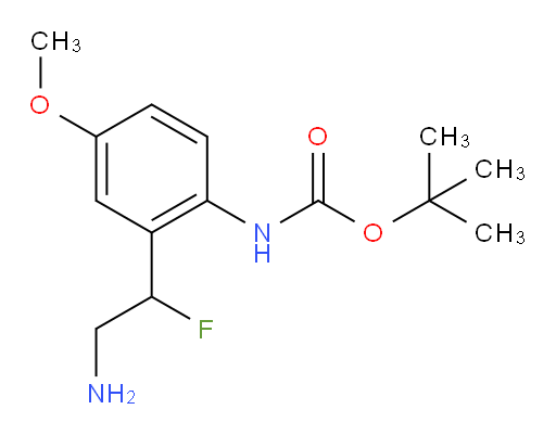 tert-butyl N-[2-(2-amino-1-fluoroethyl)-4-methoxyphenyl]carbamate