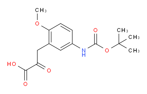 3-(5-{[(tert-butoxy)carbonyl]amino}-2-methoxyphenyl)-2-oxopropanoic acid