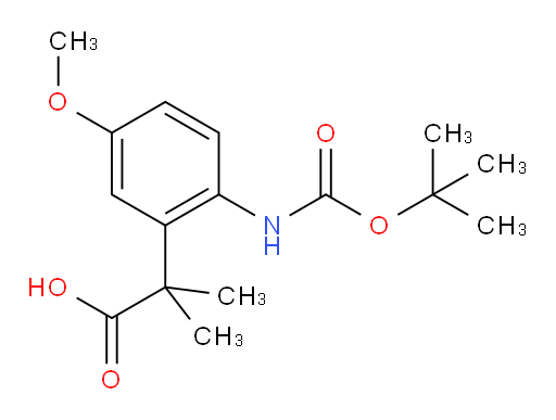 2-(2-{[(tert-butoxy)carbonyl]amino}-5-methoxyphenyl)-2-methylpropanoic acid