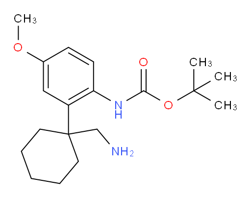 tert-butyl N-{2-[1-(aminomethyl)cyclohexyl]-4-methoxyphenyl}carbamate