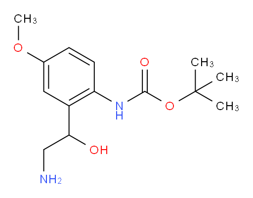 tert-butyl N-[2-(2-amino-1-hydroxyethyl)-4-methoxyphenyl]carbamate