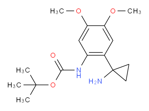tert-butyl N-[2-(1-aminocyclopropyl)-4,5-dimethoxyphenyl]carbamate