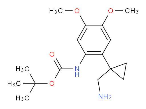 tert-butyl N-{2-[1-(aminomethyl)cyclopropyl]-4,5-dimethoxyphenyl}carbamate