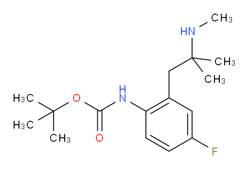 tert-butyl N-{4-fluoro-2-[2-methyl-2-(methylamino)propyl]phenyl}carbamate