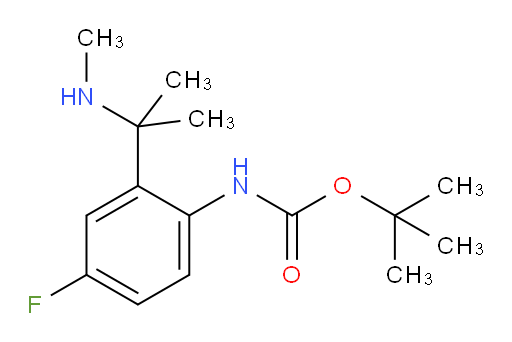 tert-butyl N-{4-fluoro-2-[2-(methylamino)propan-2-yl]phenyl}carbamate