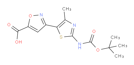 3-(2-{[(tert-butoxy)carbonyl]amino}-4-methyl-1,3-thiazol-5-yl)-1,2-oxazole-5-carboxylic acid