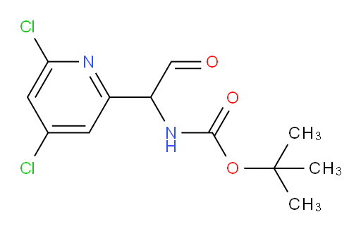 tert-butyl N-[1-(4,6-dichloropyridin-2-yl)-2-oxoethyl]carbamate