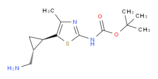 rac-tert-butyl N-{5-[(1R,2R)-2-(aminomethyl)cyclopropyl]-4-methyl-1,3-thiazol-2-yl}carbamate