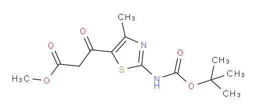 methyl 3-(2-{[(tert-butoxy)carbonyl]amino}-4-methyl-1,3-thiazol-5-yl)-3-oxopropanoate
