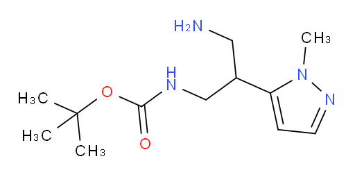 tert-butyl N-[3-amino-2-(1-methyl-1H-pyrazol-5-yl)propyl]carbamate