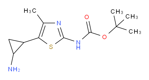 tert-butyl N-[5-(2-aminocyclopropyl)-4-methyl-1,3-thiazol-2-yl]carbamate