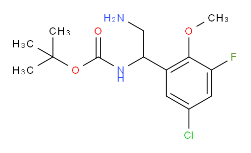 tert-butyl N-[2-amino-1-(5-chloro-3-fluoro-2-methoxyphenyl)ethyl]carbamate