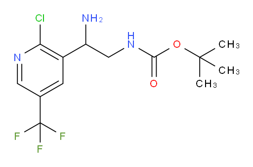 tert-butyl N-{2-amino-2-[2-chloro-5-(trifluoromethyl)pyridin-3-yl]ethyl}carbamate