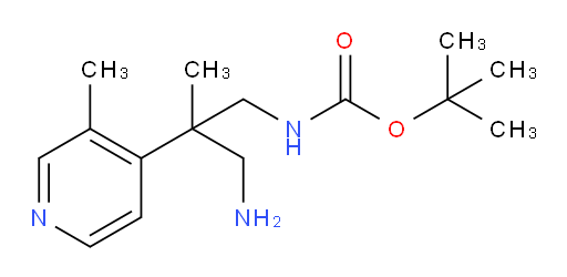 tert-butyl N-[3-amino-2-methyl-2-(3-methylpyridin-4-yl)propyl]carbamate