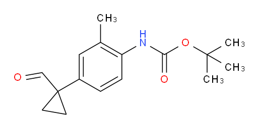 tert-butyl N-[4-(1-formylcyclopropyl)-2-methylphenyl]carbamate