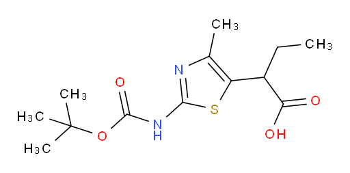 2-(2-{[(tert-butoxy)carbonyl]amino}-4-methyl-1,3-thiazol-5-yl)butanoic acid