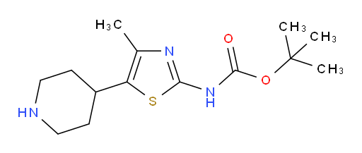 tert-butyl N-[4-methyl-5-(piperidin-4-yl)-1,3-thiazol-2-yl]carbamate