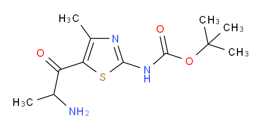 tert-butyl N-[5-(2-aminopropanoyl)-4-methyl-1,3-thiazol-2-yl]carbamate