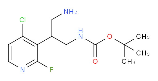 tert-butyl N-[3-amino-2-(4-chloro-2-fluoropyridin-3-yl)propyl]carbamate