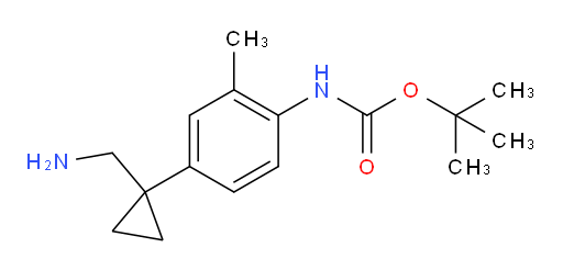 tert-butyl N-{4-[1-(aminomethyl)cyclopropyl]-2-methylphenyl}carbamate