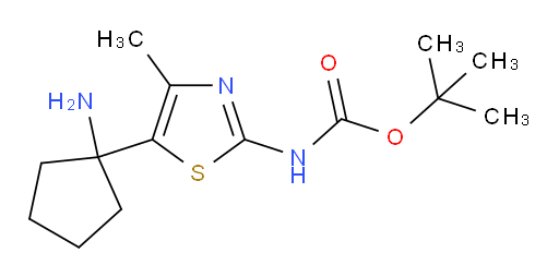 tert-butyl N-[5-(1-aminocyclopentyl)-4-methyl-1,3-thiazol-2-yl]carbamate