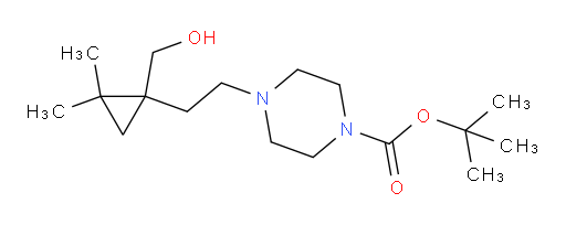 tert-butyl 4-{2-[1-(hydroxymethyl)-2,2-dimethylcyclopropyl]ethyl}piperazine-1-carboxylate