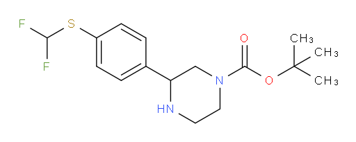 tert-butyl 3-{4-[(difluoromethyl)sulfanyl]phenyl}piperazine-1-carboxylate