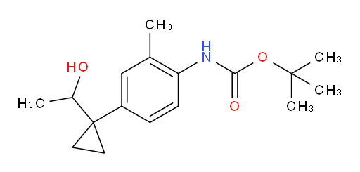 tert-butyl N-{4-[1-(1-hydroxyethyl)cyclopropyl]-2-methylphenyl}carbamate