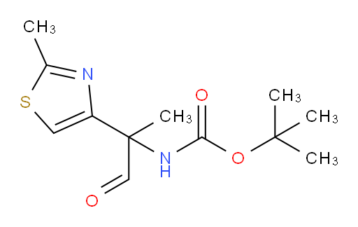 tert-butyl N-[2-(2-methyl-1,3-thiazol-4-yl)-1-oxopropan-2-yl]carbamate