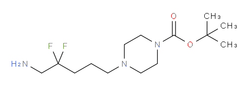 tert-butyl 4-(5-amino-4,4-difluoropentyl)piperazine-1-carboxylate