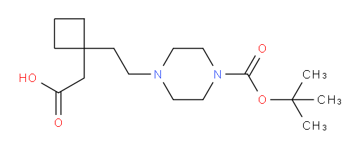 2-[1-(2-{4-[(tert-butoxy)carbonyl]piperazin-1-yl}ethyl)cyclobutyl]acetic acid