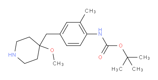 tert-butyl N-{4-[(4-methoxypiperidin-4-yl)methyl]-2-methylphenyl}carbamate