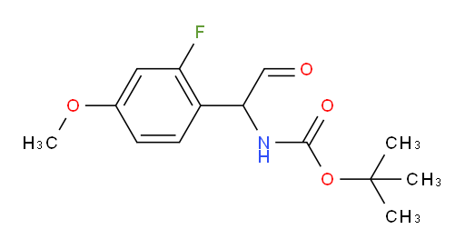 tert-butyl N-[1-(2-fluoro-4-methoxyphenyl)-2-oxoethyl]carbamate
