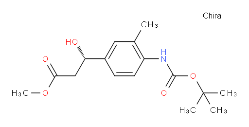 methyl (3S)-3-(4-{[(tert-butoxy)carbonyl]amino}-3-methylphenyl)-3-hydroxypropanoate