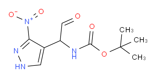 tert-butyl N-[1-(3-nitro-1H-pyrazol-4-yl)-2-oxoethyl]carbamate