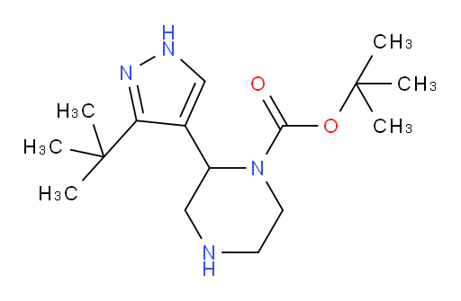 tert-butyl 2-(3-tert-butyl-1H-pyrazol-4-yl)piperazine-1-carboxylate