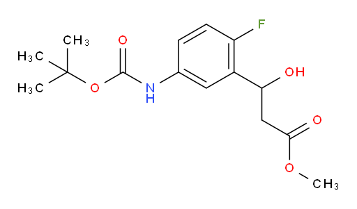 methyl 3-(5-{[(tert-butoxy)carbonyl]amino}-2-fluorophenyl)-3-hydroxypropanoate