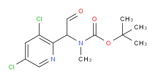 tert-butyl N-[1-(3,5-dichloropyridin-2-yl)-2-oxoethyl]-N-methylcarbamate