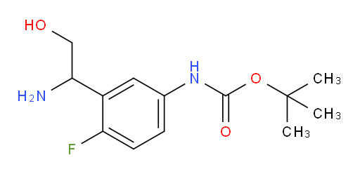 tert-butyl N-[3-(1-amino-2-hydroxyethyl)-4-fluorophenyl]carbamate